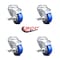 Service Caster 3 Inch Blue Polyurethane Wheel Swivel Bolt Hole Caster Set with Brake SCC SCC-BH20S314-PPUB-BLUE-TLB-4 - alternate 5